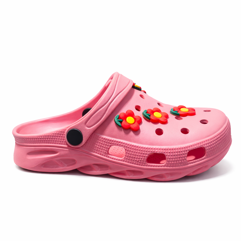 Women’s  EVR Clogs with Flower Charms Lightweight Comfort Slippers|FF-C02
