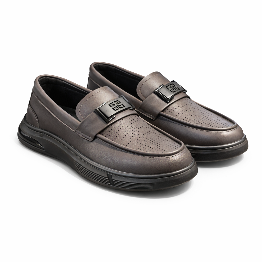 UW Signature Men`s Leather Casual Shoes with Chunky Sole All Day Comfort|5851