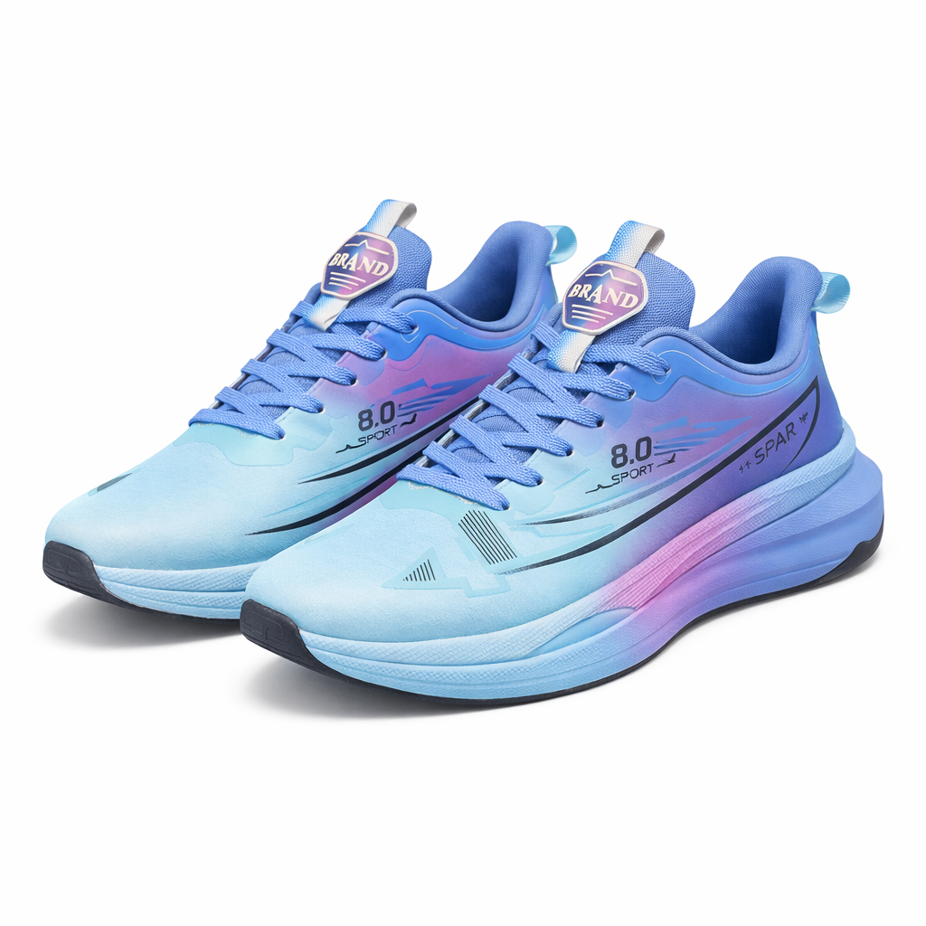 Men’s Lightweight White Sports Sneakers Breathable Lace-Up Comfort Shoes|L-150