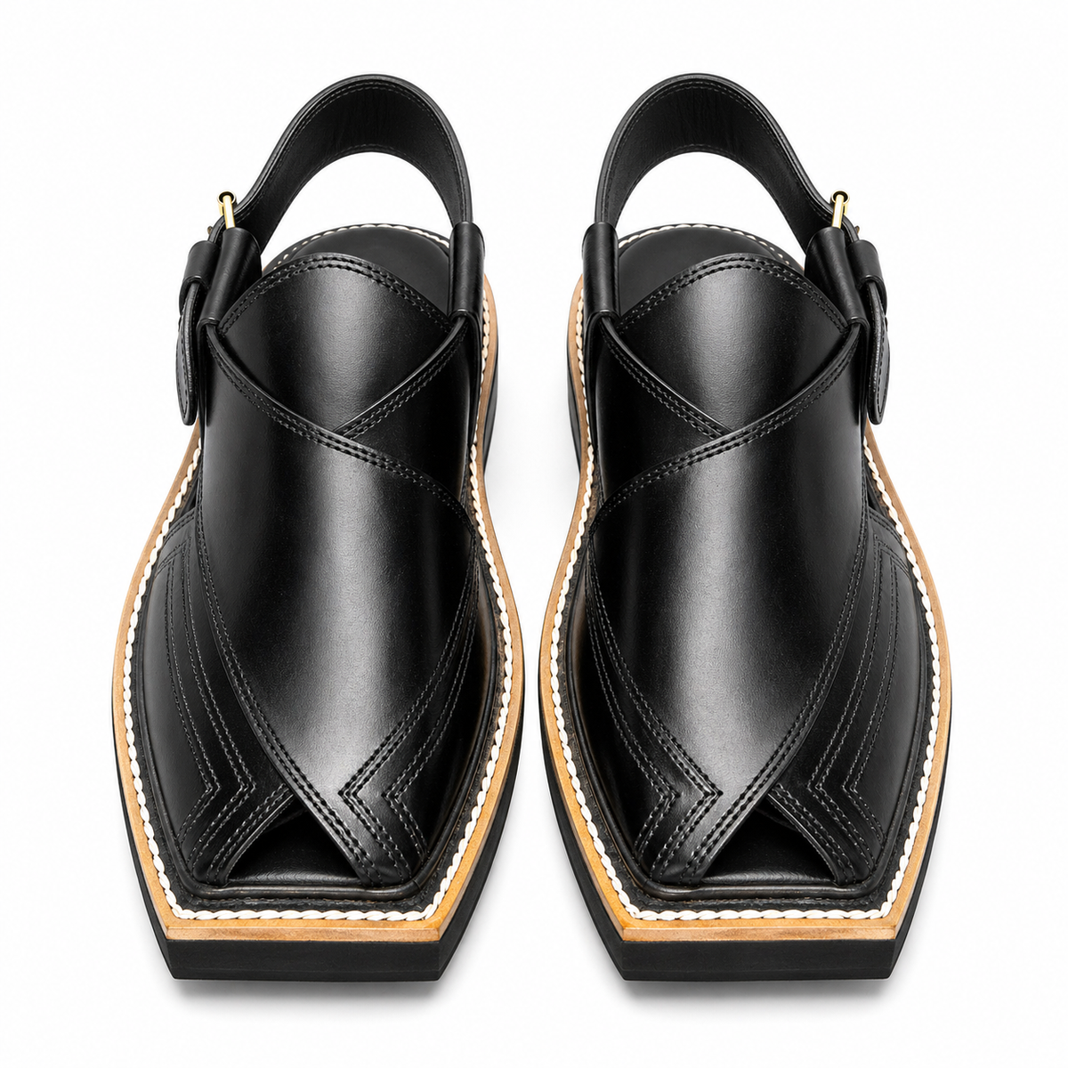 Premium Men’s Leather Peshawari Kaptan Chapal Imported Double Sole|KC-58