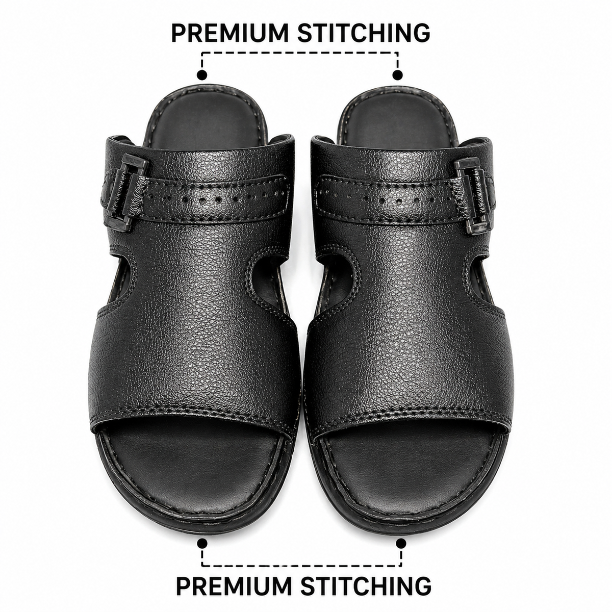 Men’s Premium Leather Sandals Cushioned Comfort & Durable Stitching|L-445