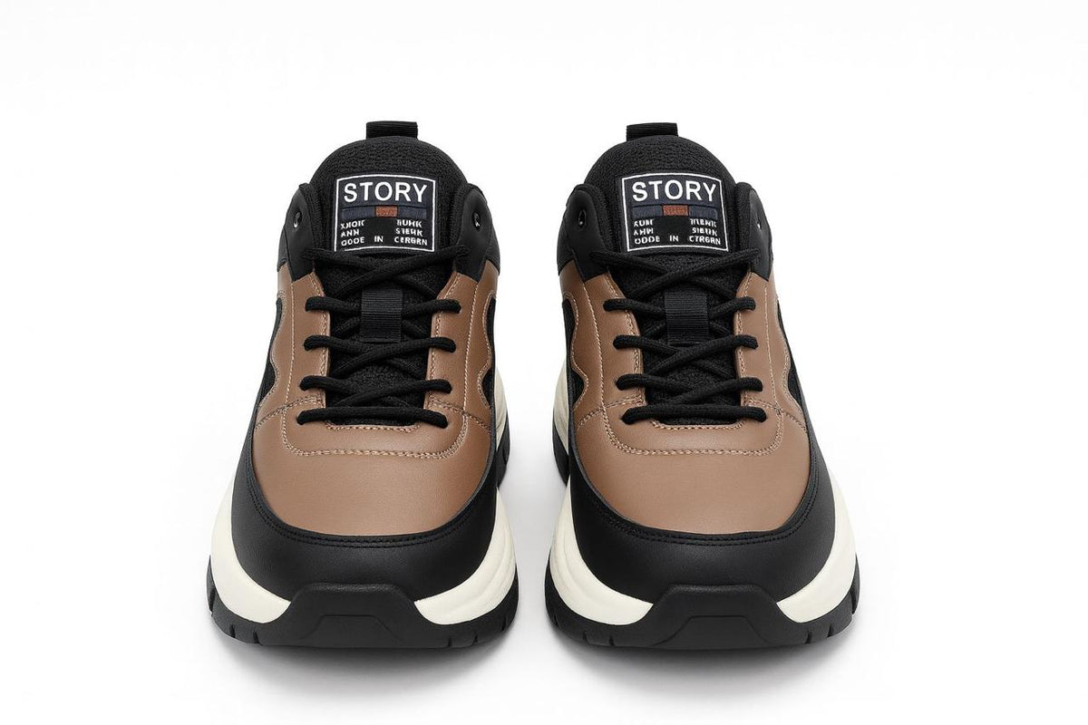 Men’s Black Sporty Sneakers – Lightweight & Comfortable Daily Wear Shoes| E-67