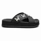 Women’s Cross Strap Quilted Slides – Premium Soft Sole Sandals|Ravi-010