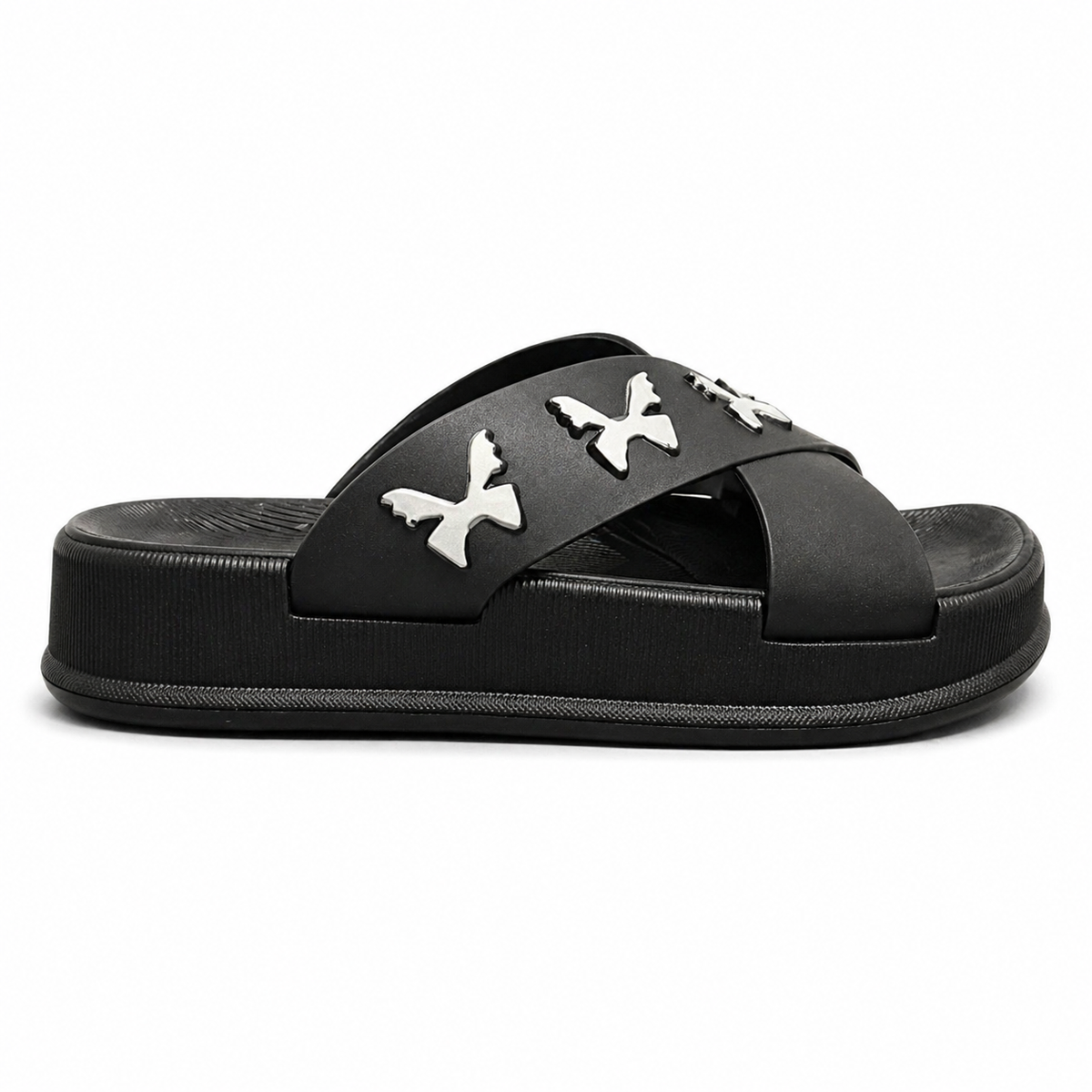 Women’s Cross Strap Quilted Slides – Premium Soft Sole Sandals|Ravi-010