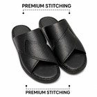 Men’s Premium Brown Leather Sandals – Cushioned Comfort & Durable Stitching|L-111