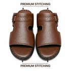 Men’s Premium Leather Sandals Cushioned Comfort & Durable Stitching|L-445