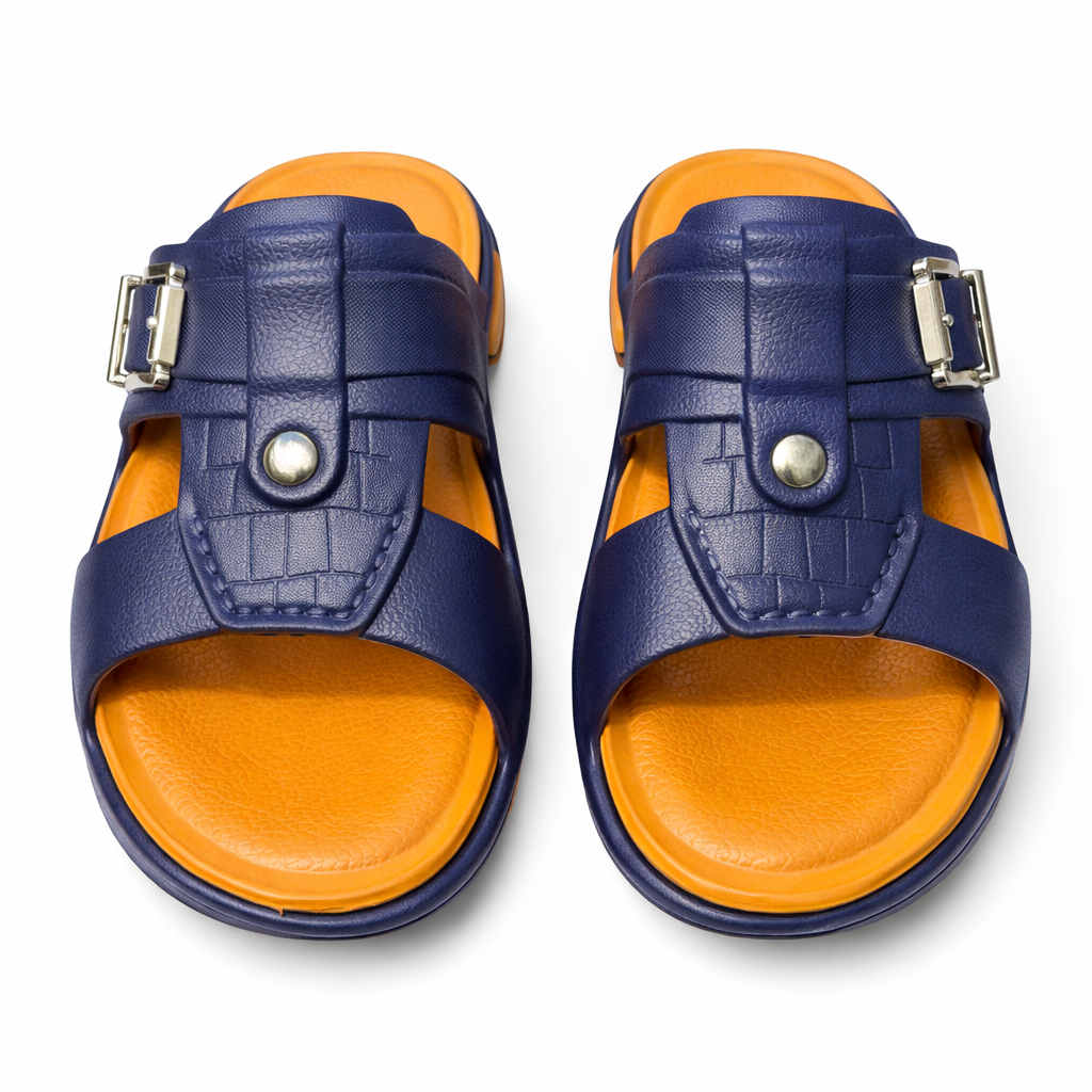 Premium EVR Dual-Buckle Comfort Slides with Cushioned Footbed|ZEE-5033