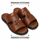 Men’s Premium Leather Sandals Cushioned Comfort & Durable Stitching|L-446
