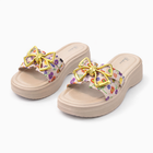 Urban Walk Women EVR Comfort Slippers Floral Bow Style| Zee-258