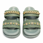 Urban Walk Women’s Luxury Chain Slide Slippers|Zee-251