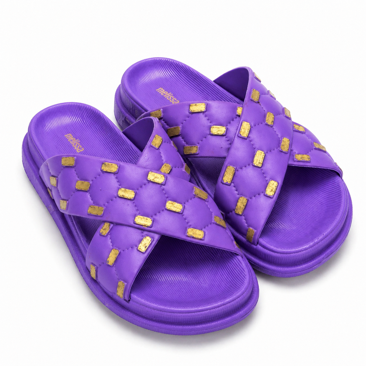 Women’s Cross Strap Quilted Slides – Premium Soft Sole Sandals|Ravi-011
