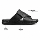 Men’s Premium Brown Leather Sandals – Cushioned Comfort & Durable Stitching|L-111