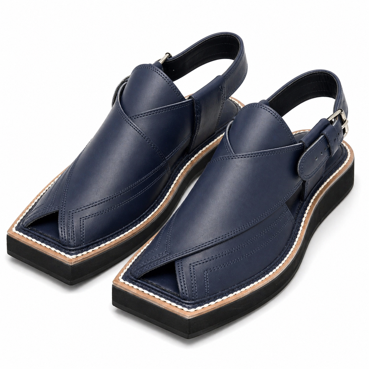 Premium Men’s Leather Peshawari Kaptan Chapal Imported Double Sole|KC-58