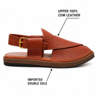 Urban Walk Textured Leather Peshawari Kaptan Chapal’s Premium |KC-57