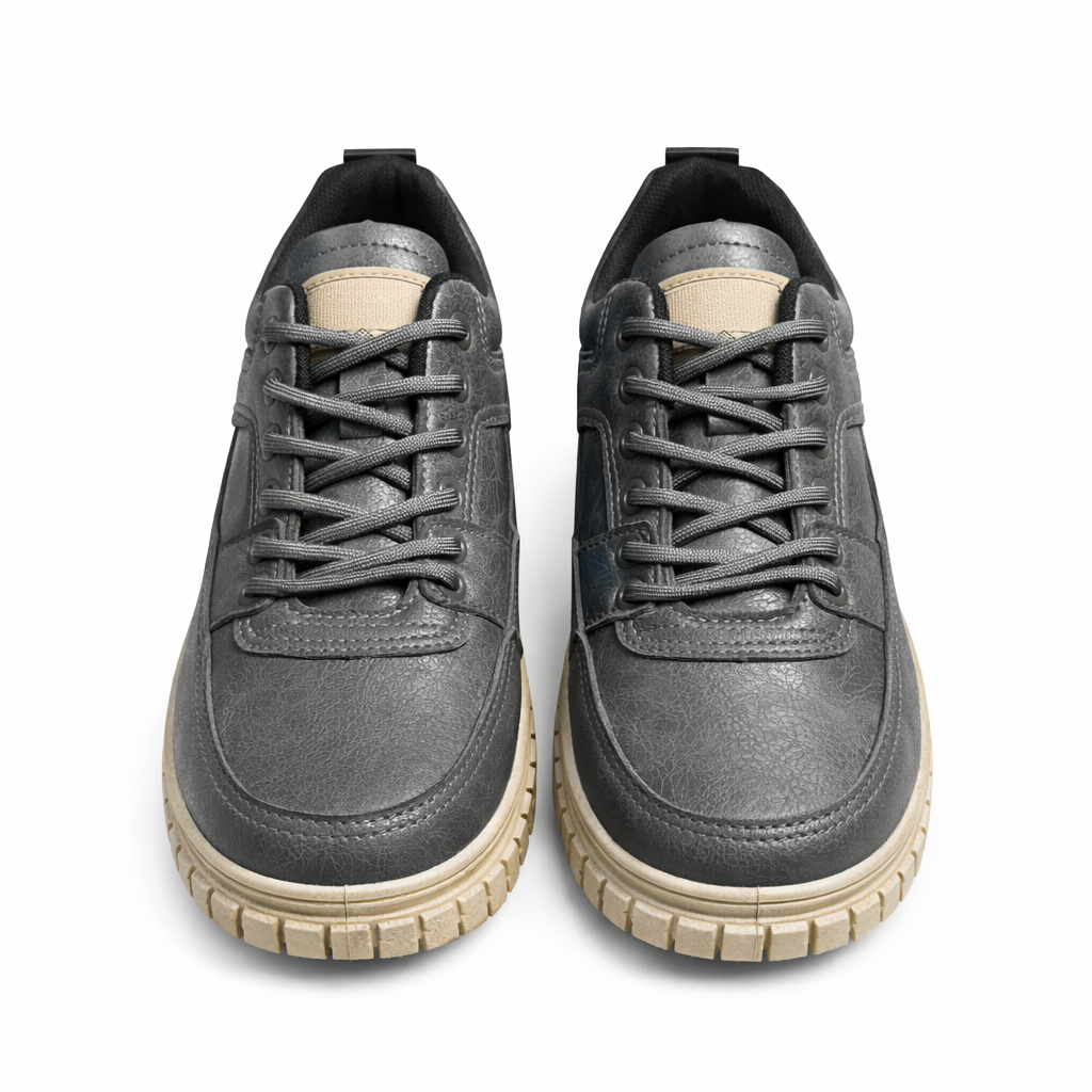 Men’s Premium Leather Casual Shoes with Chunky Sole – All-Day Comfort|H2