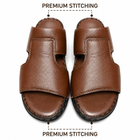 Men’s Premium Leather Sandals Cushioned Comfort & Durable Stitching|L-444