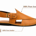 Urban Walk Premium Leather Peshawari Sandal Classic Tan|KC-56