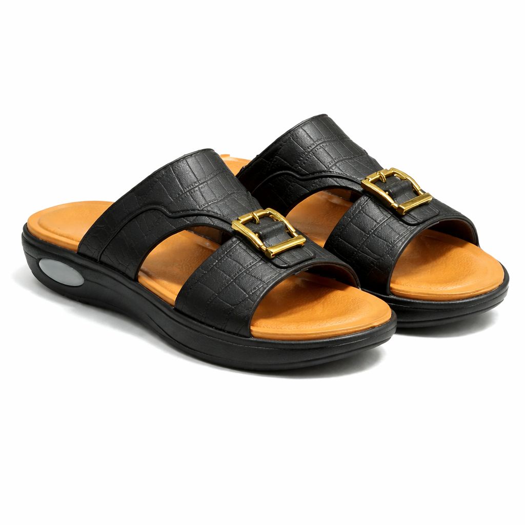 Arabic buckle slippers men Back/Mustrad