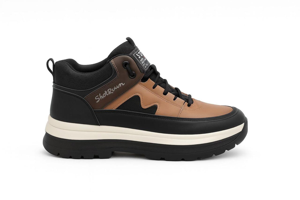 Men’s Black Sporty Sneakers – Lightweight & Comfortable Daily Wear Shoes| E-67