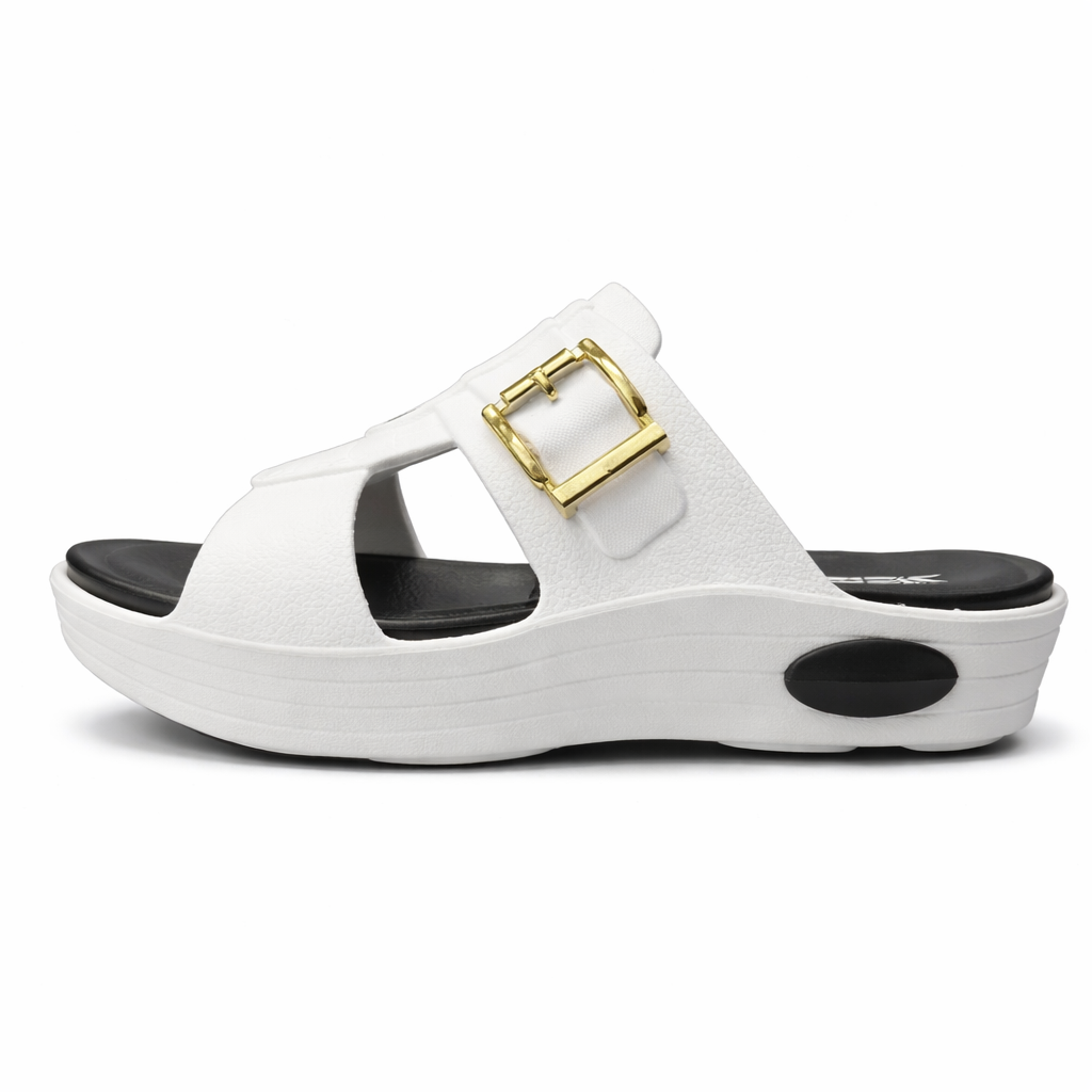 Premium EVR Dual-Buckle Comfort Slides with Cushioned Footbed|ZEE-5033