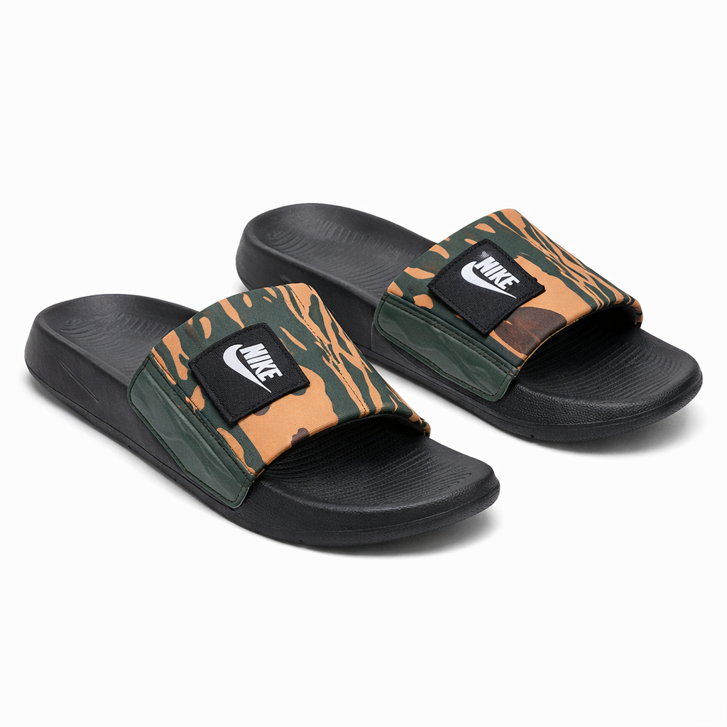 Men’s Adjustable Camouflage Slide Slippers  Lightweight Comfort Slides|ZEE-5077