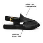 Urban Walk Textured Leather Peshawari Kaptan Chapal’s Premium |KC-57