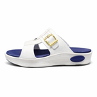 Premium EVR Dual-Buckle Comfort Slides with Cushioned Footbed|ZEE-5033