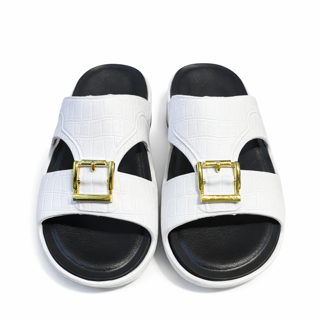 Men Arabic Style Comfort Slippers with Buckle | Soft Cushioned Sole|ZEE-5029