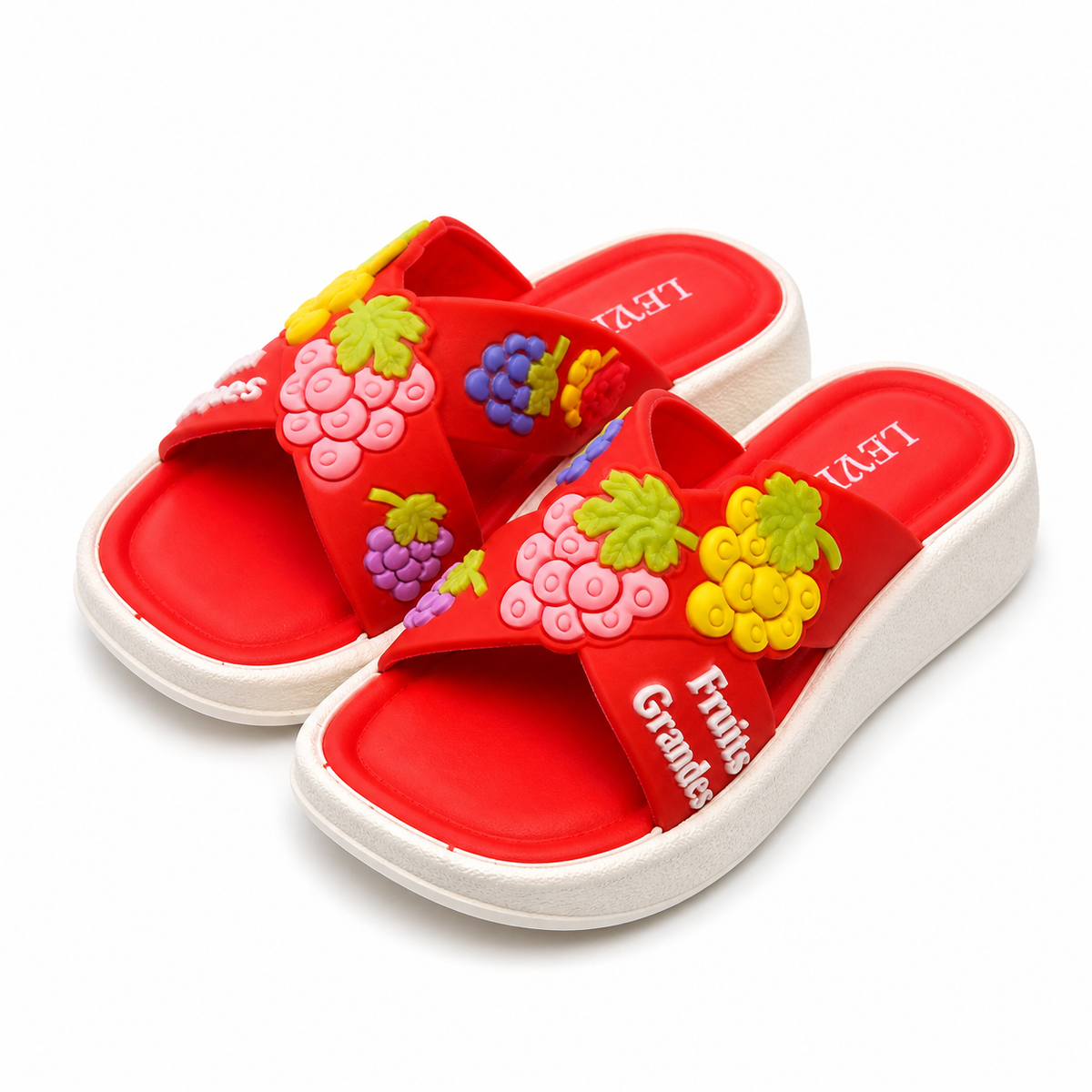 Kids' Fruit Crush Cross-Strap Platform Sandals|SB-003