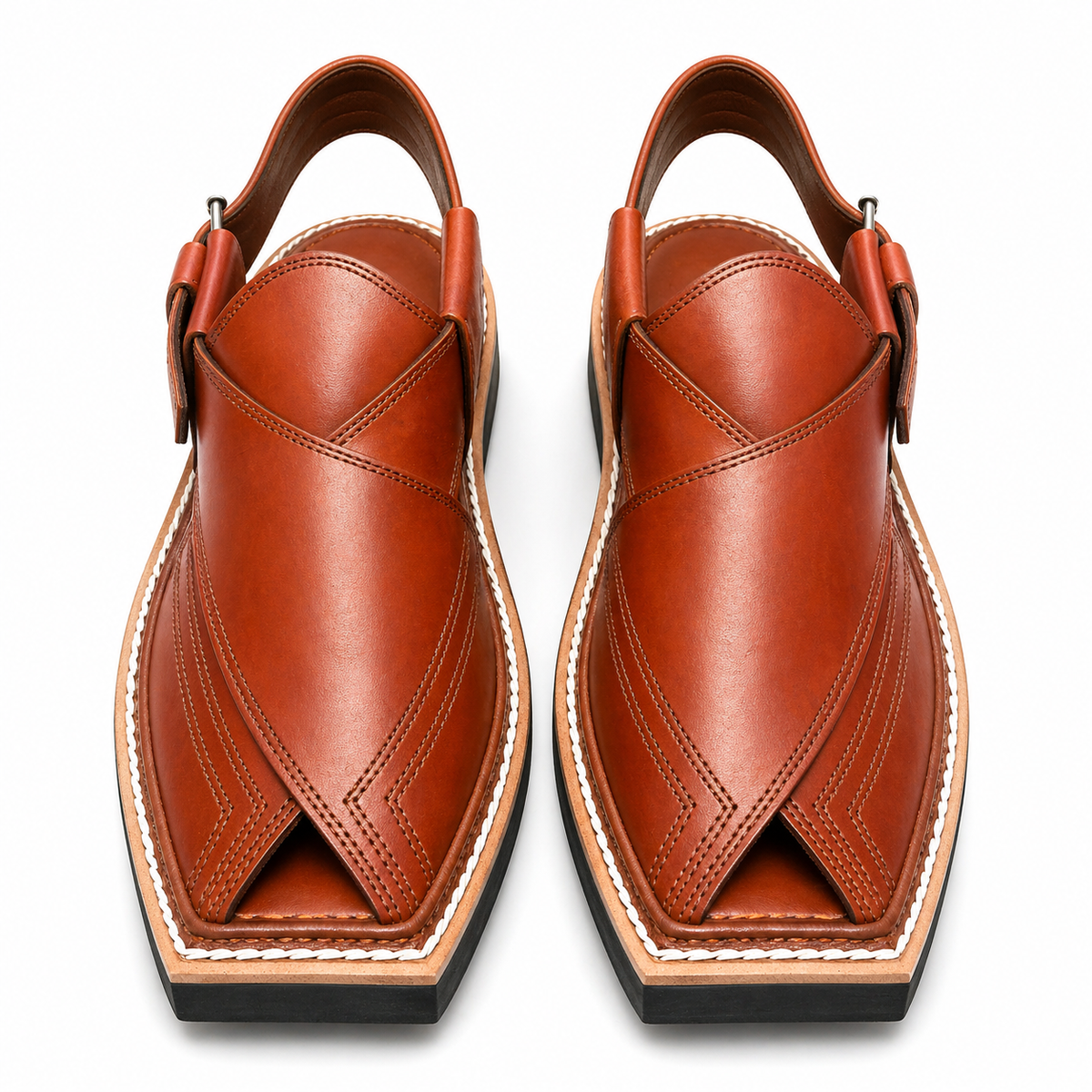 Premium Men’s Leather Peshawari Kaptan Chapal Imported Double Sole|KC-58
