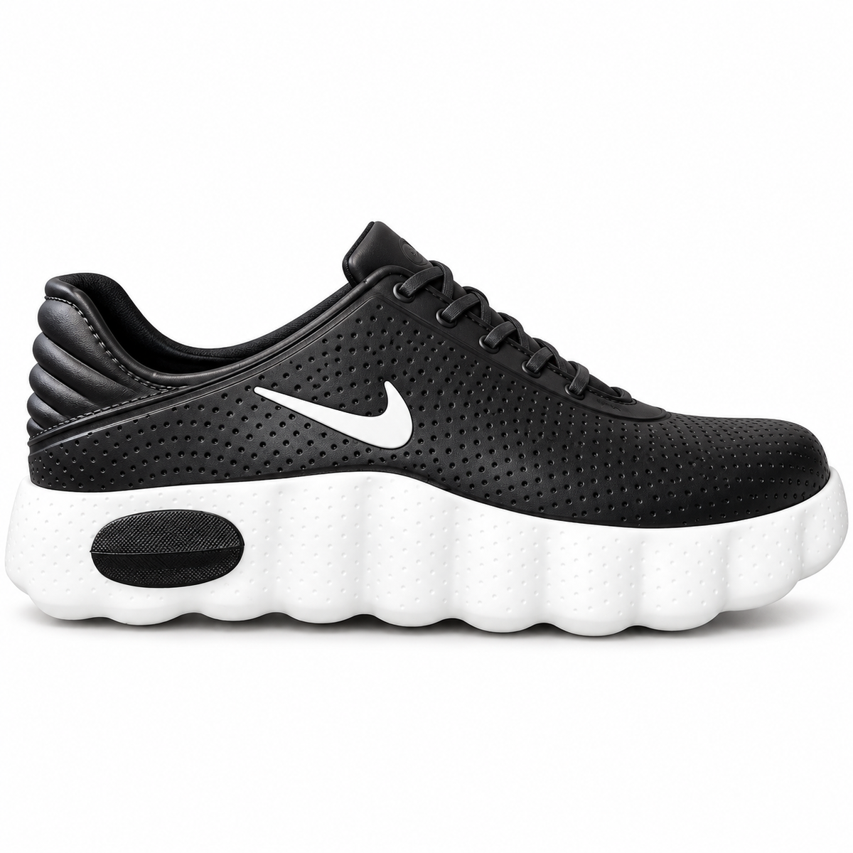 Men’s Black Lightweight Sneakers Breathable Casual Shoes with Cushioned Sole|JN-01