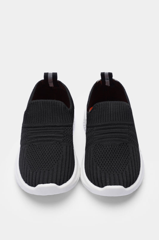 Pure Sole 1 Plus  Kids Canvas in Black Colour