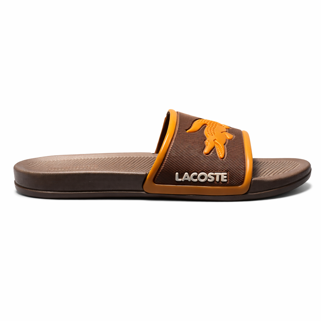 Men’s Premium Comfort Slide Slippers Brown & Tan | ITN-8001