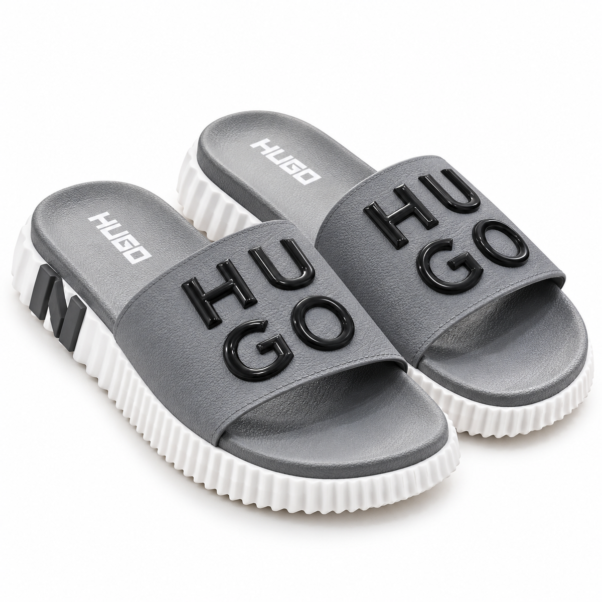 Men’s Black HUGO Slide Sandals – Premium Casual Slippers|NS-04