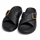 Urban Walk Women Quilted Buckle Slippers|GL-402