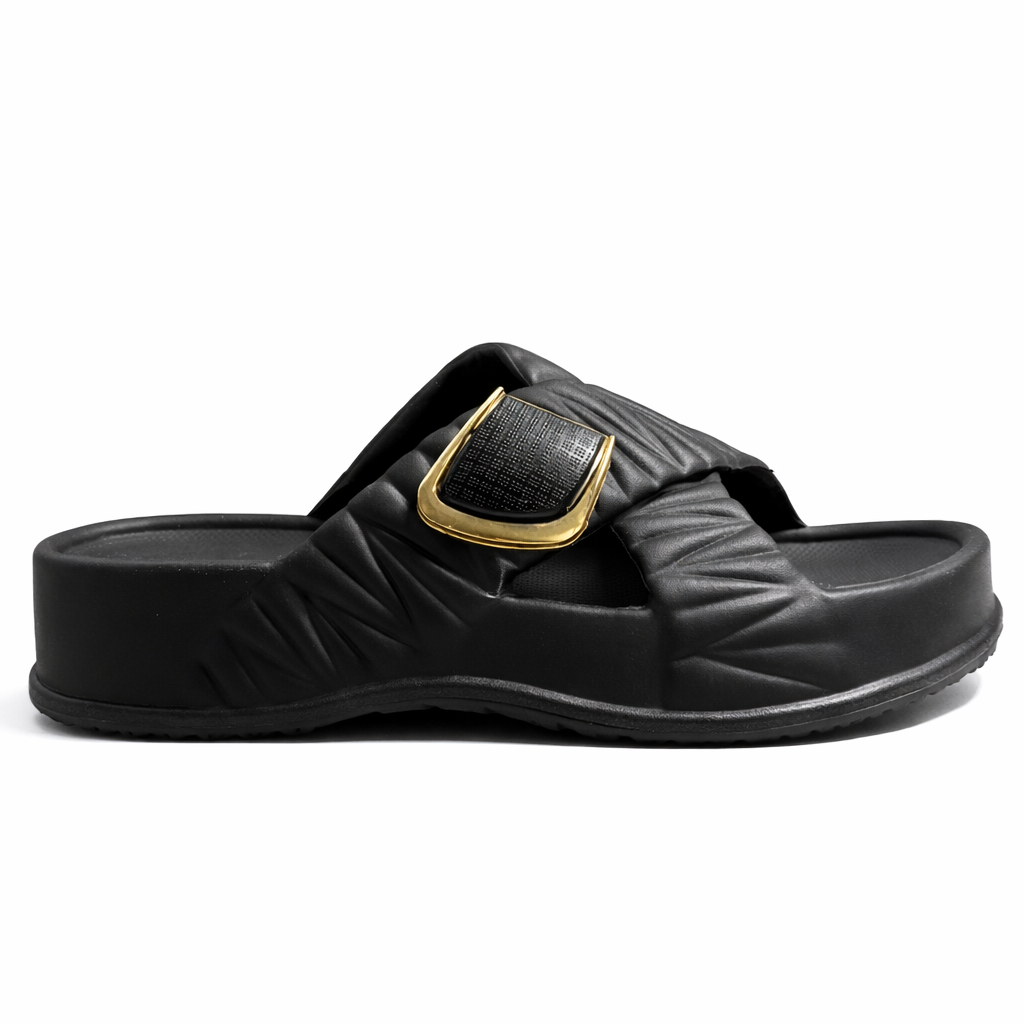 Urban Walk Women Quilted Buckle Slippers|GL-402