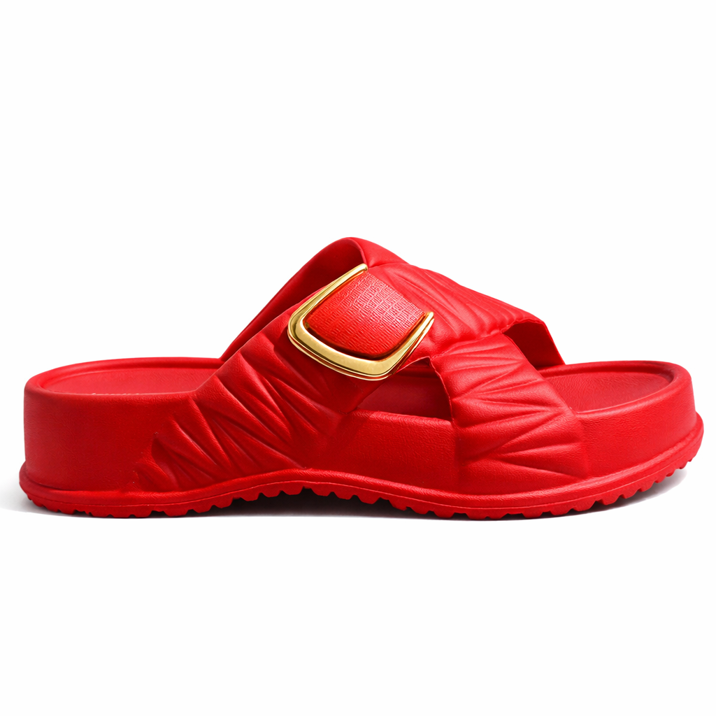 Urban Walk Women Quilted Buckle Slippers|GL-402