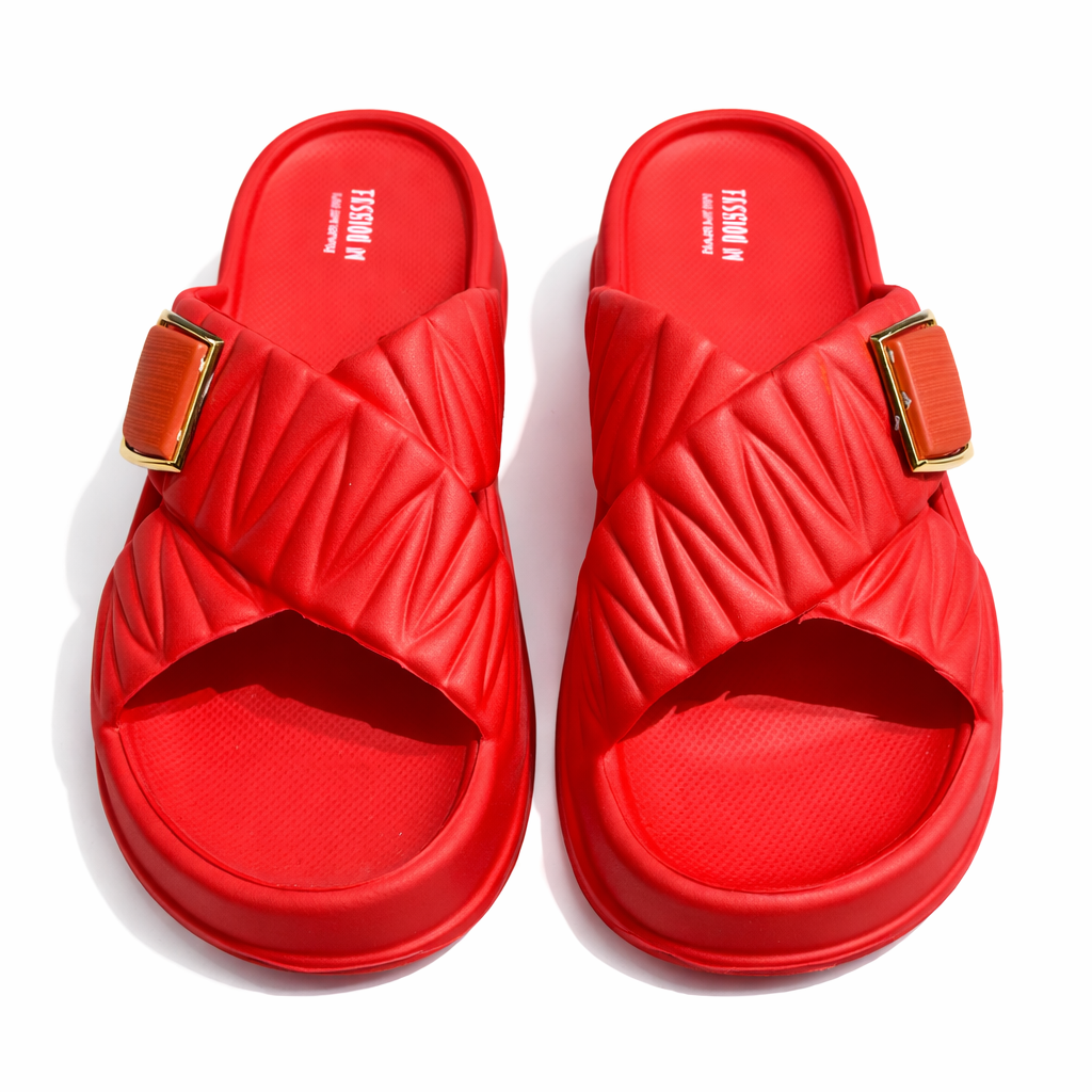 Urban Walk Women Quilted Buckle Slippers|GL-402