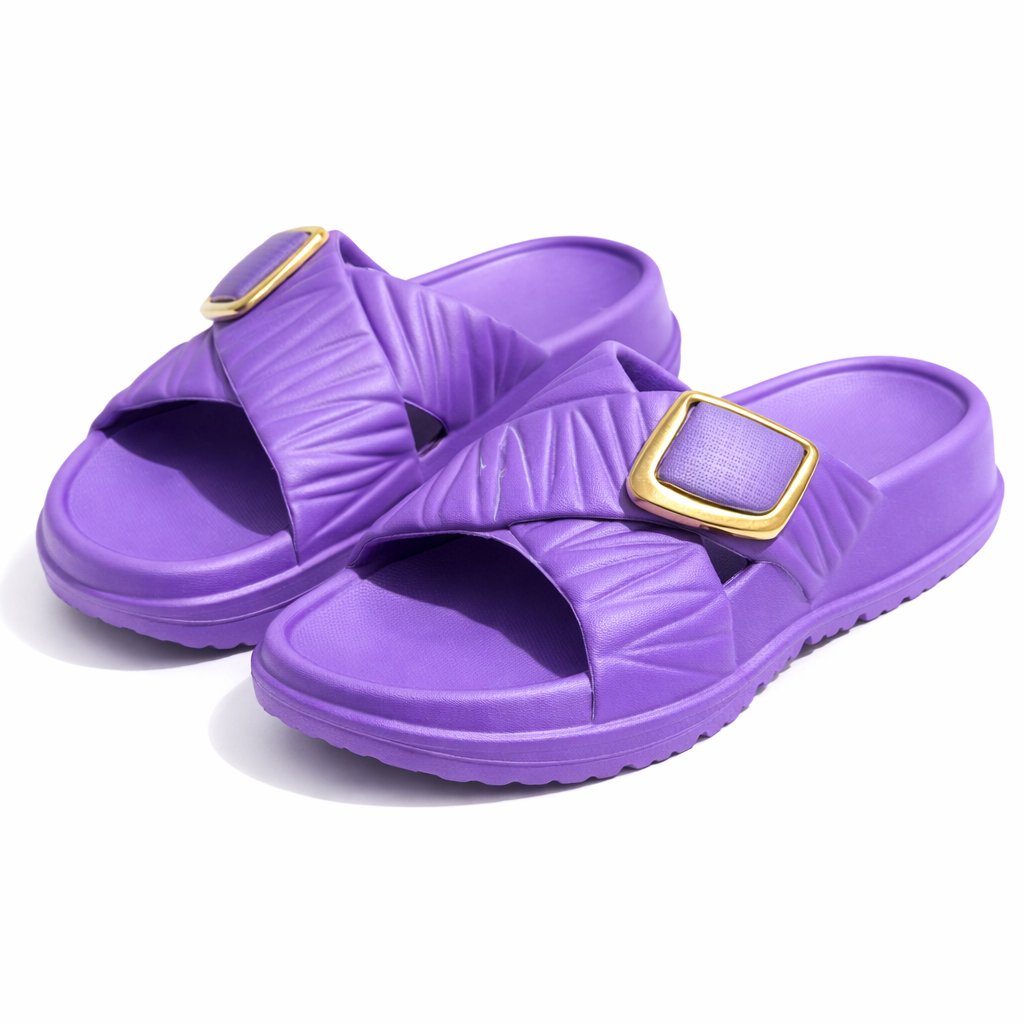 Urban Walk Women Quilted Buckle Slippers|GL-402