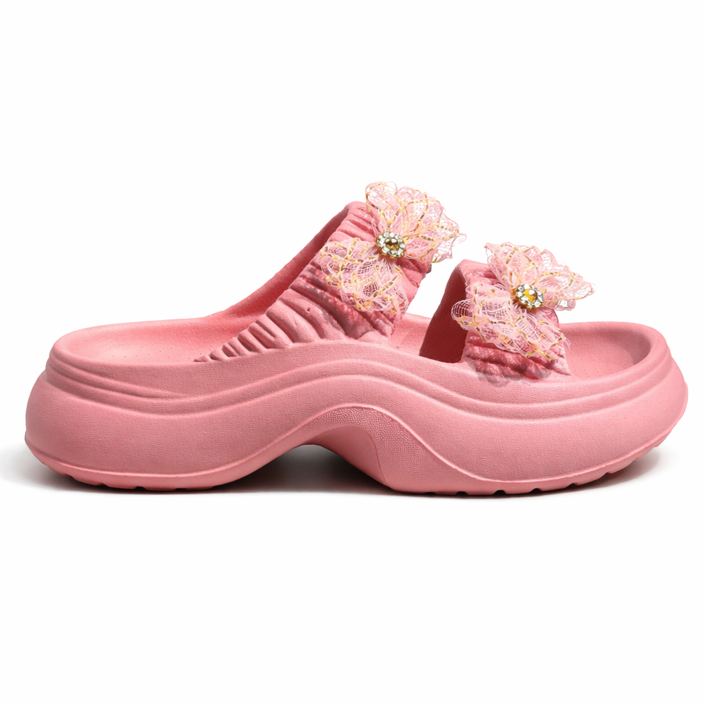 Urban Walk kids EVR Slippers with Bow|Yes-01