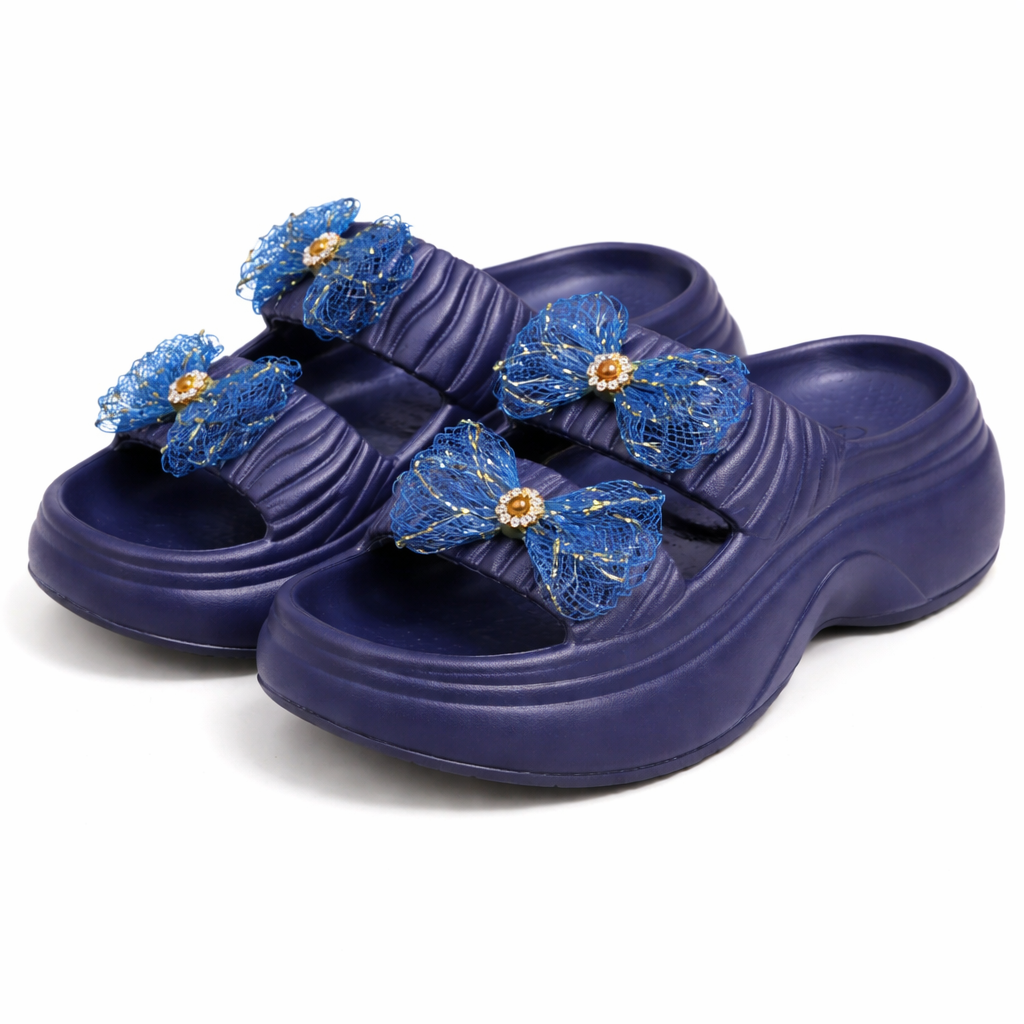 Urban Walk kids EVR Slippers with Bow|Yes-01