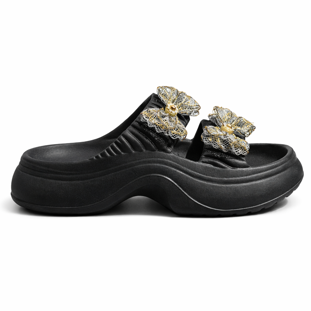 Urban Walk kids EVR Slippers with Bow|Yes-01