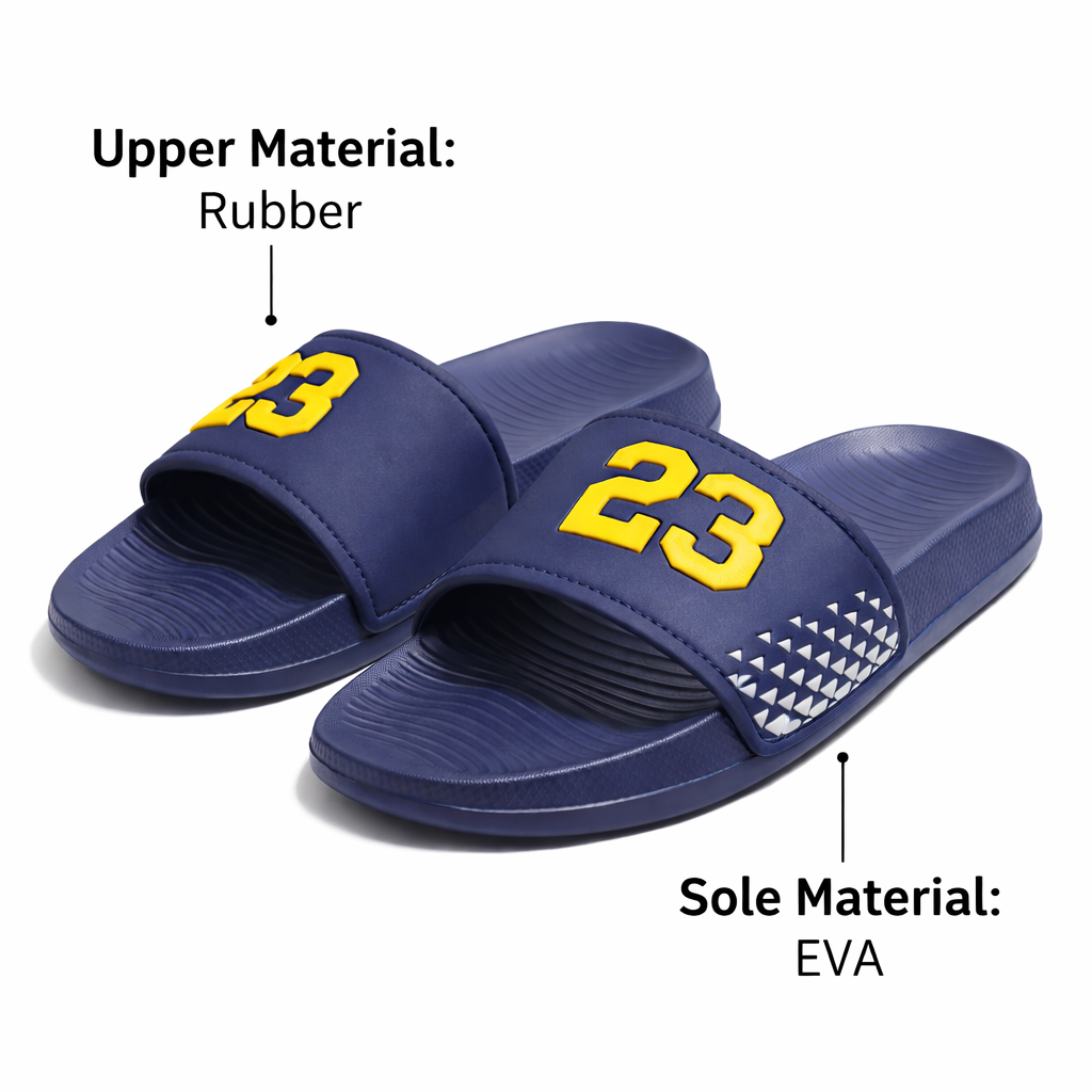 Men’s Black Slide Slipper with Red 23 Logo Comfortable EVR Slippers |Next-R39