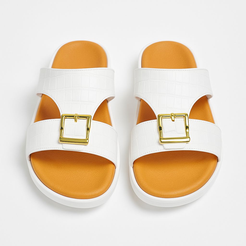 Men Arabic Style Comfort Slippers with Buckle | Soft Cushioned Sole|ZEE-5029