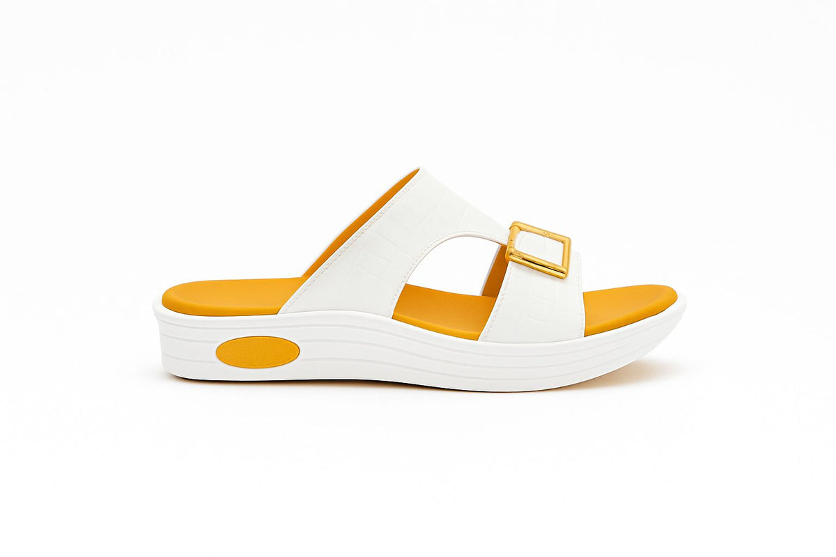 Men Arabic Style Comfort Slippers with Buckle | Soft Cushioned Sole|ZEE-5029