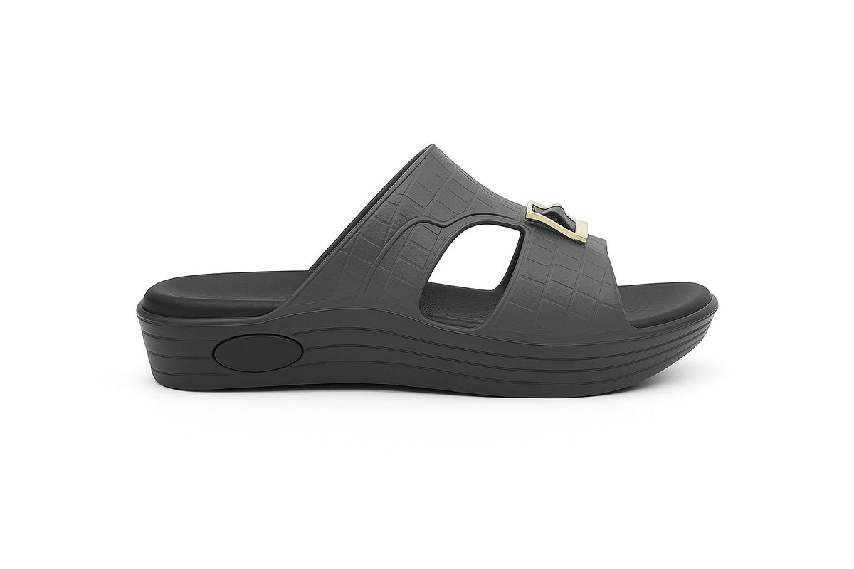 Men Arabic Style Comfort Slippers with Buckle | Soft Cushioned Sole|ZEE-5029