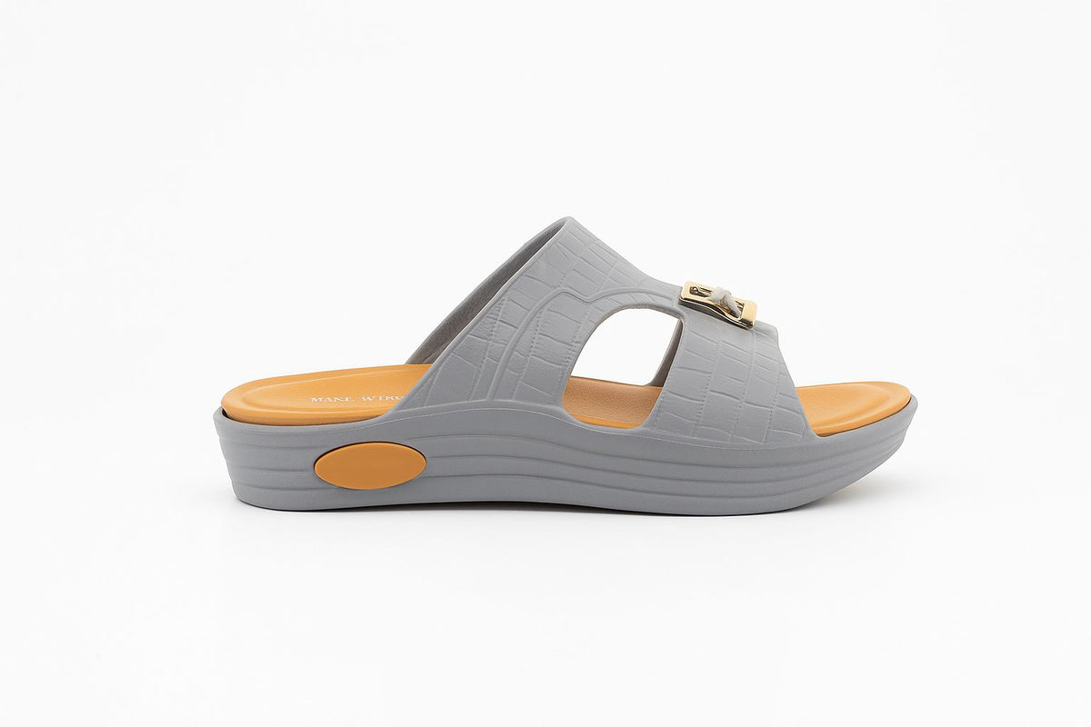 Men Arabic Style Comfort Slippers with Buckle | Soft Cushioned Sole|ZEE-5029