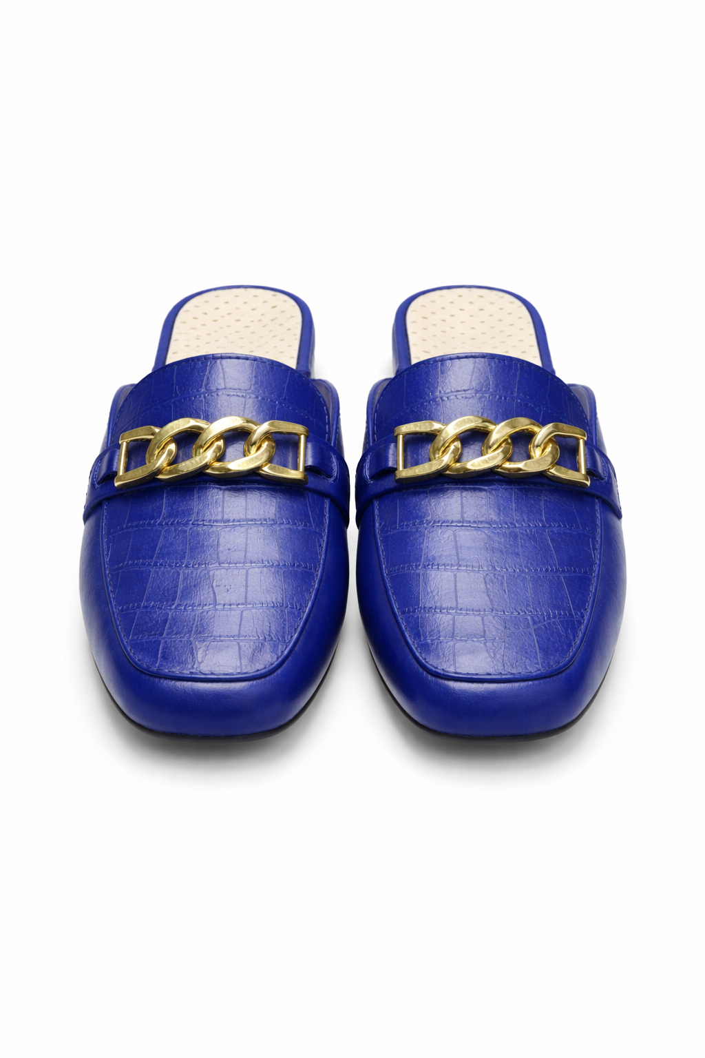 Premium PVC Chain Slip-On Mules|ZEE-344