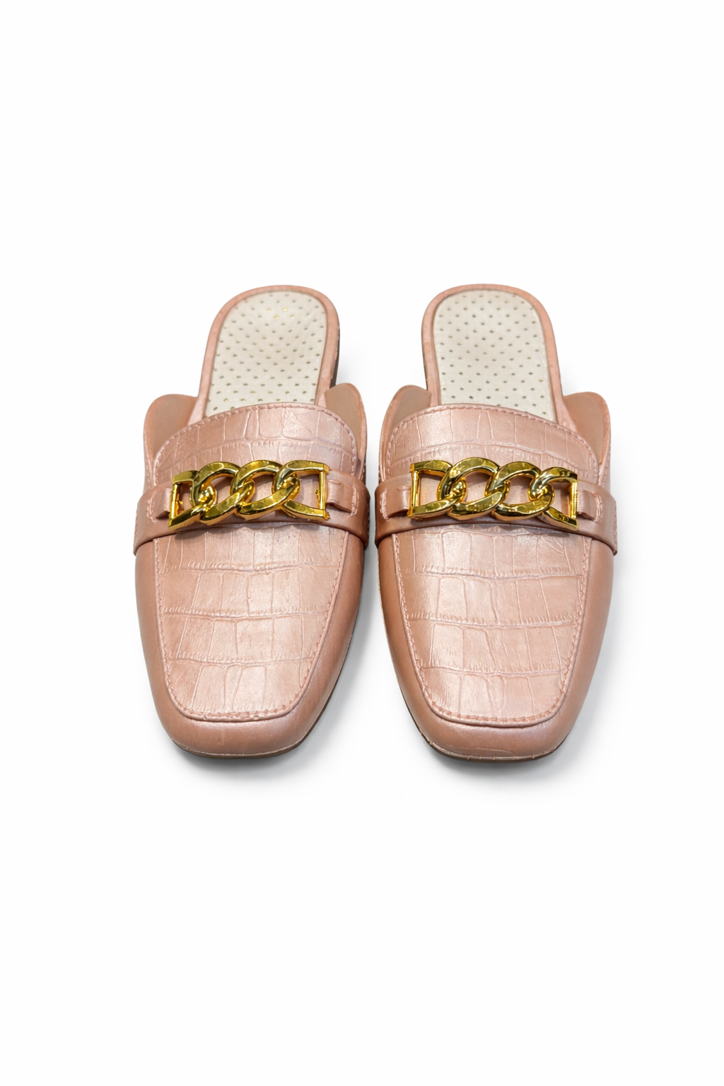 Premium PVC Chain Slip-On Mules|ZEE-344