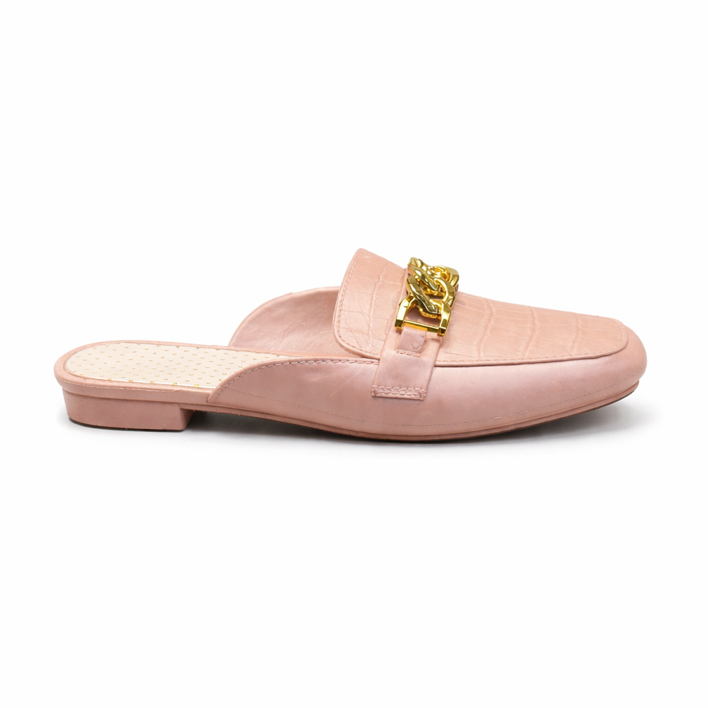 Premium PVC Chain Slip-On Mules|ZEE-344
